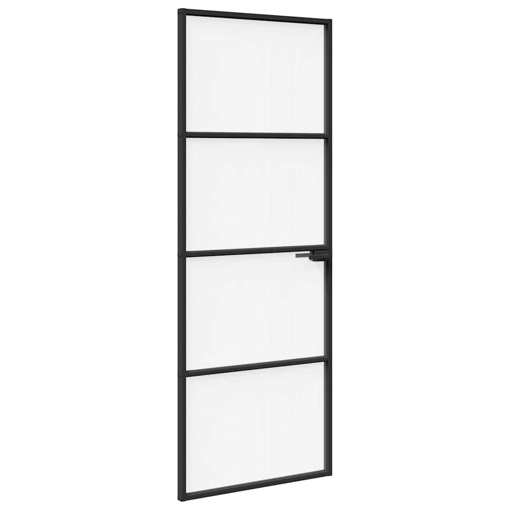 vidaXL Home Door 76 x 201.5 x 3.5 cm Aluminium and Tempered Glass
