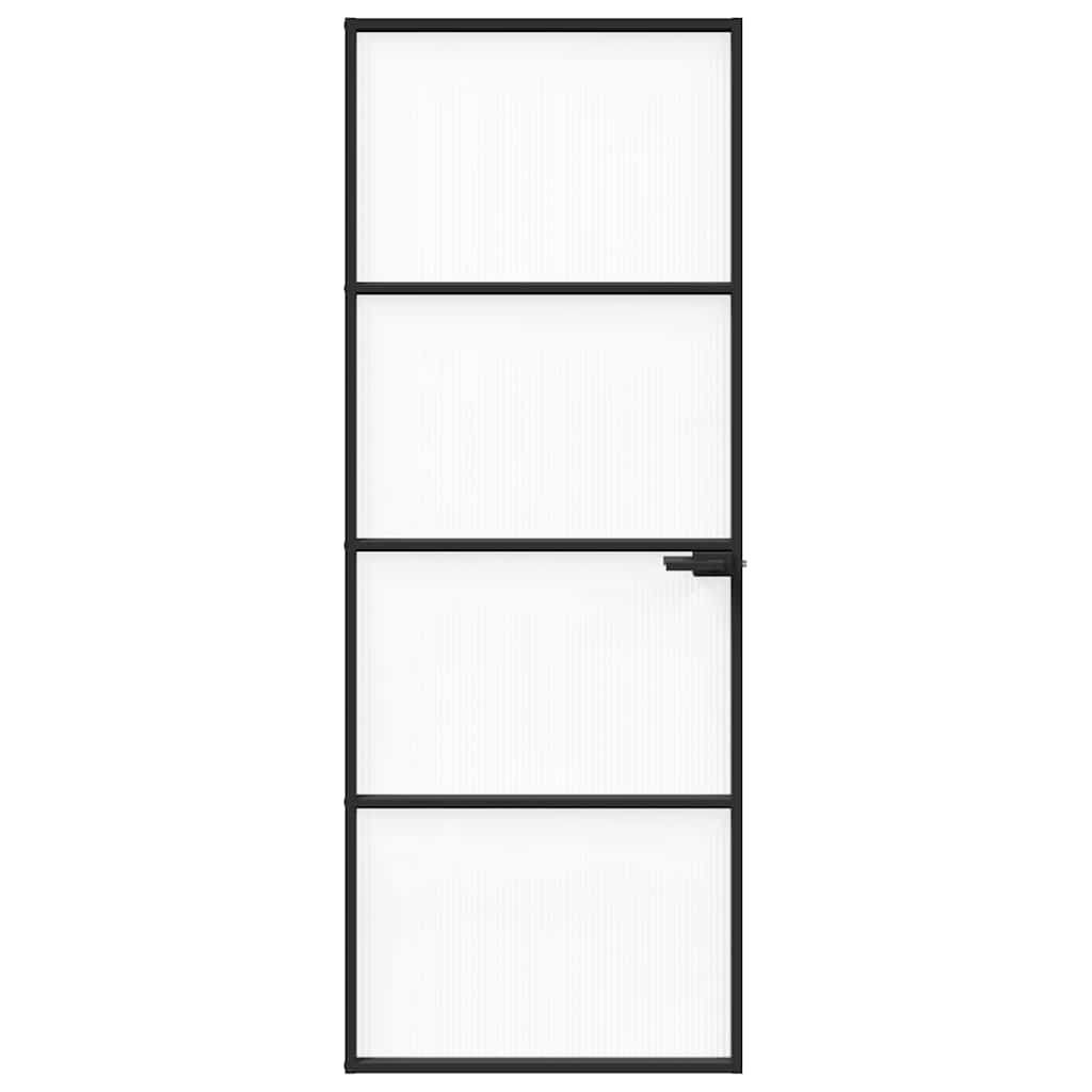 vidaXL Home Door 76 x 201.5 x 3.5 cm Aluminium and Tempered Glass
