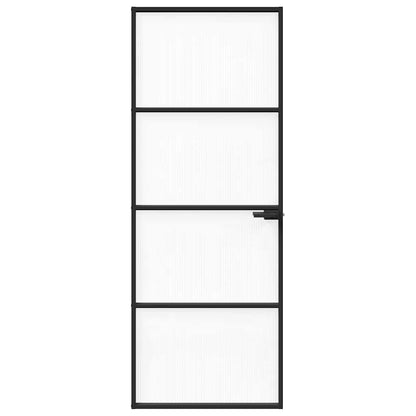 vidaXL Home Door 76 x 201.5 x 3.5 cm Aluminium and Tempered Glass