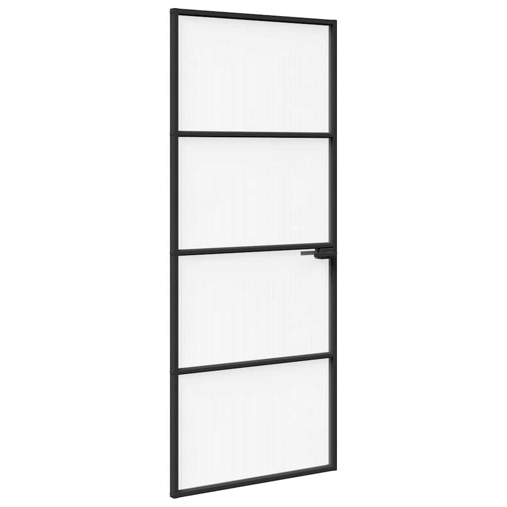 vidaXL Home Door 83 x 201.5 x 3.5 cm Aluminium and Tempered Glass