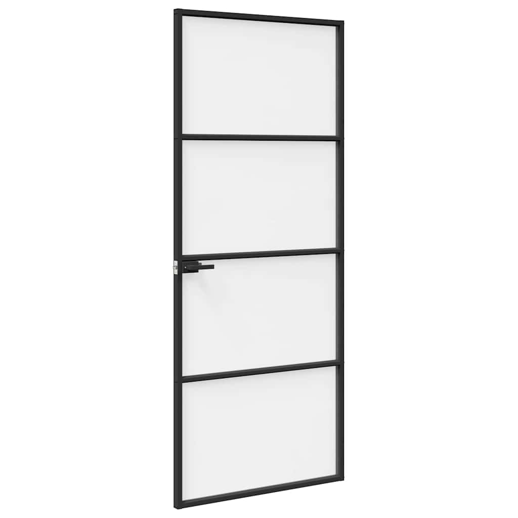 vidaXL Home Door 83 x 201.5 x 3.5 cm Aluminium and Tempered Glass