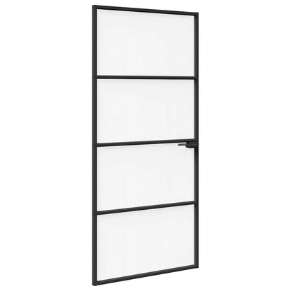 vidaXL Home Door 93 x 201.5 x 3.5 cm Aluminium and Tempered Glass