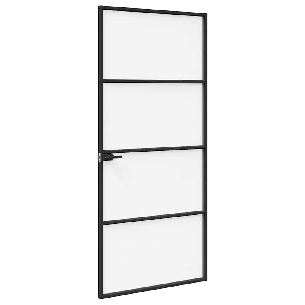 vidaXL Home Door 93 x 201.5 x 3.5 cm Aluminium and Tempered Glass