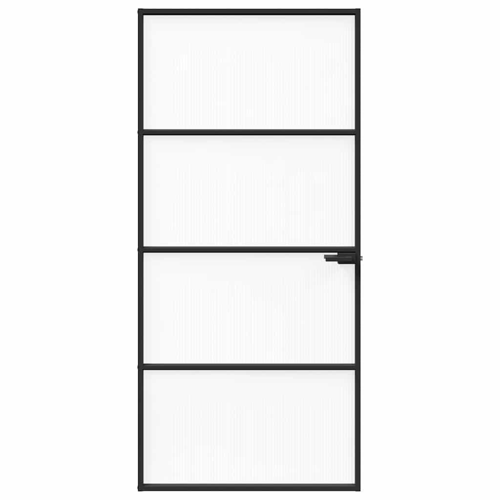 vidaXL Home Door 93 x 201.5 x 3.5 cm Aluminium and Tempered Glass