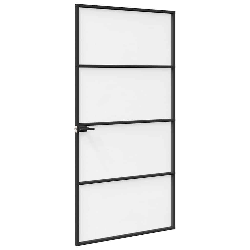 vidaXL Home Door 102 x 201.5 x 3.5 cm Aluminium and Tempered Glass