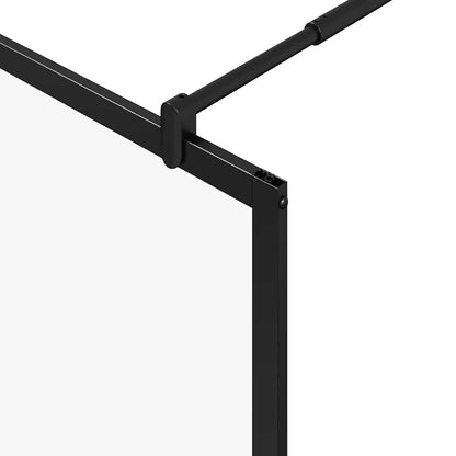 vidaXL Walk-in Shower Wall Black 115 x 195 x 0.5 cm