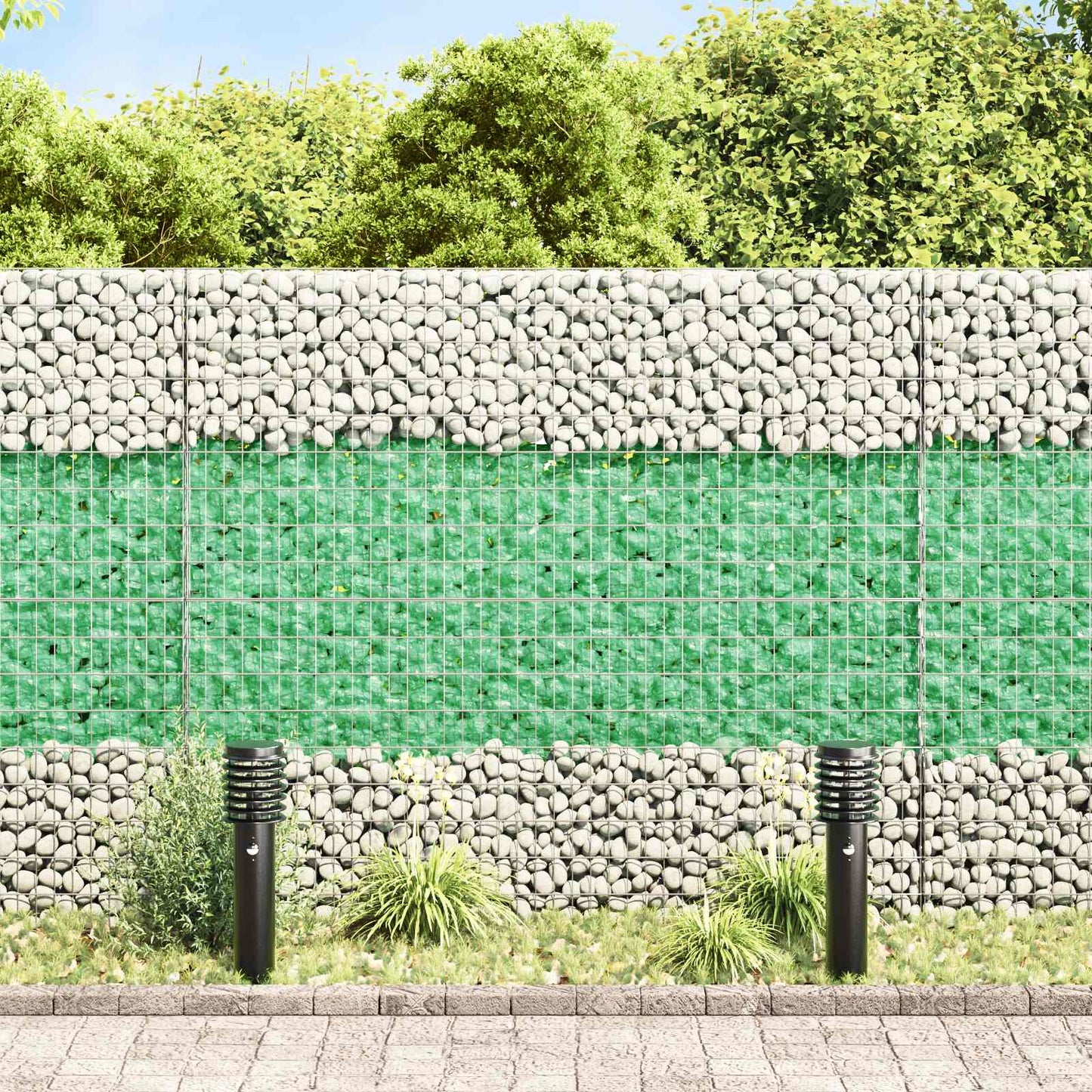 vidaXL Garden Stones Light Green 12 cm Glass