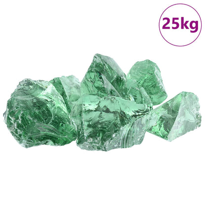 vidaXL Garden Stones Light Green 12 cm Glass