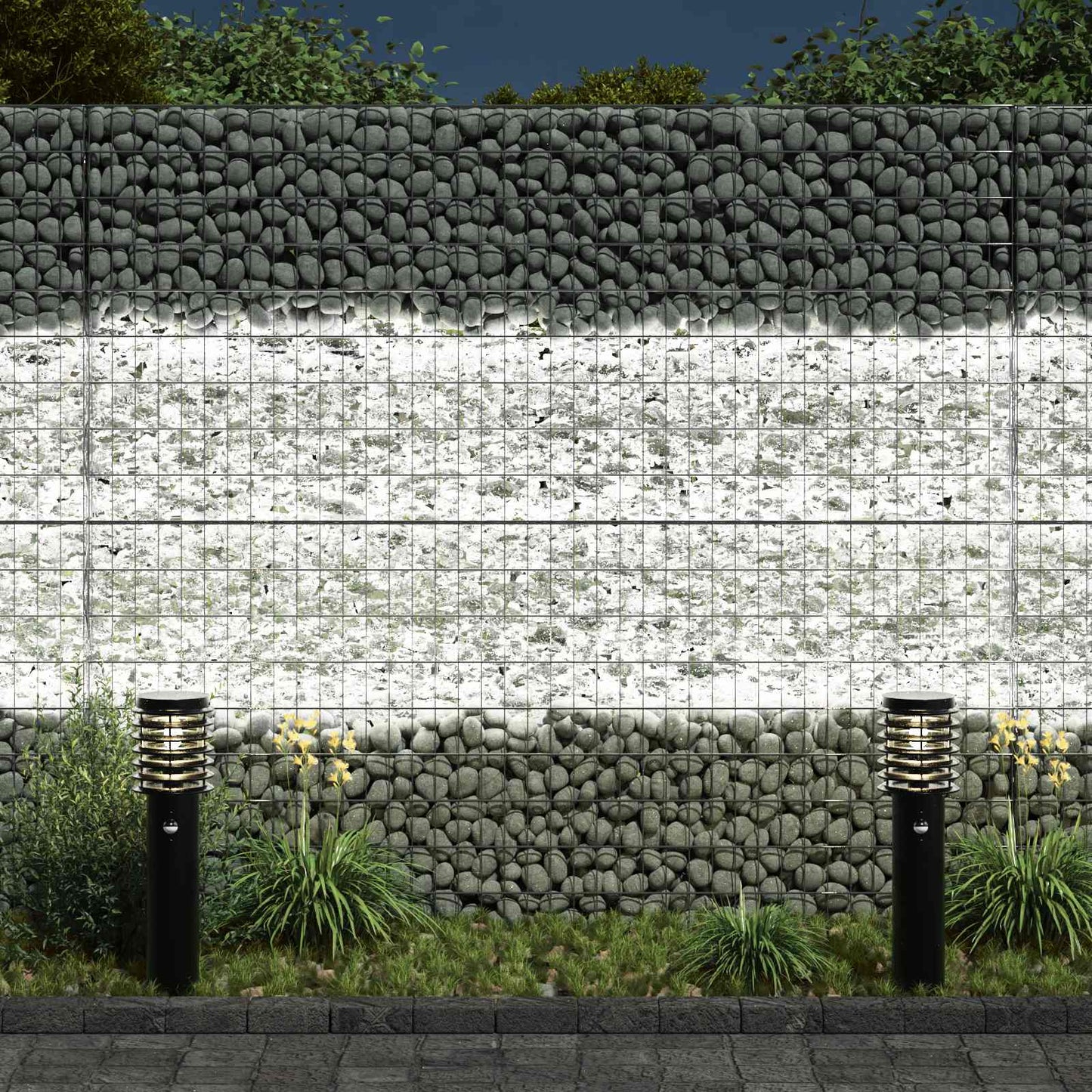 vidaXL Garden Stones White 12 cm Glass