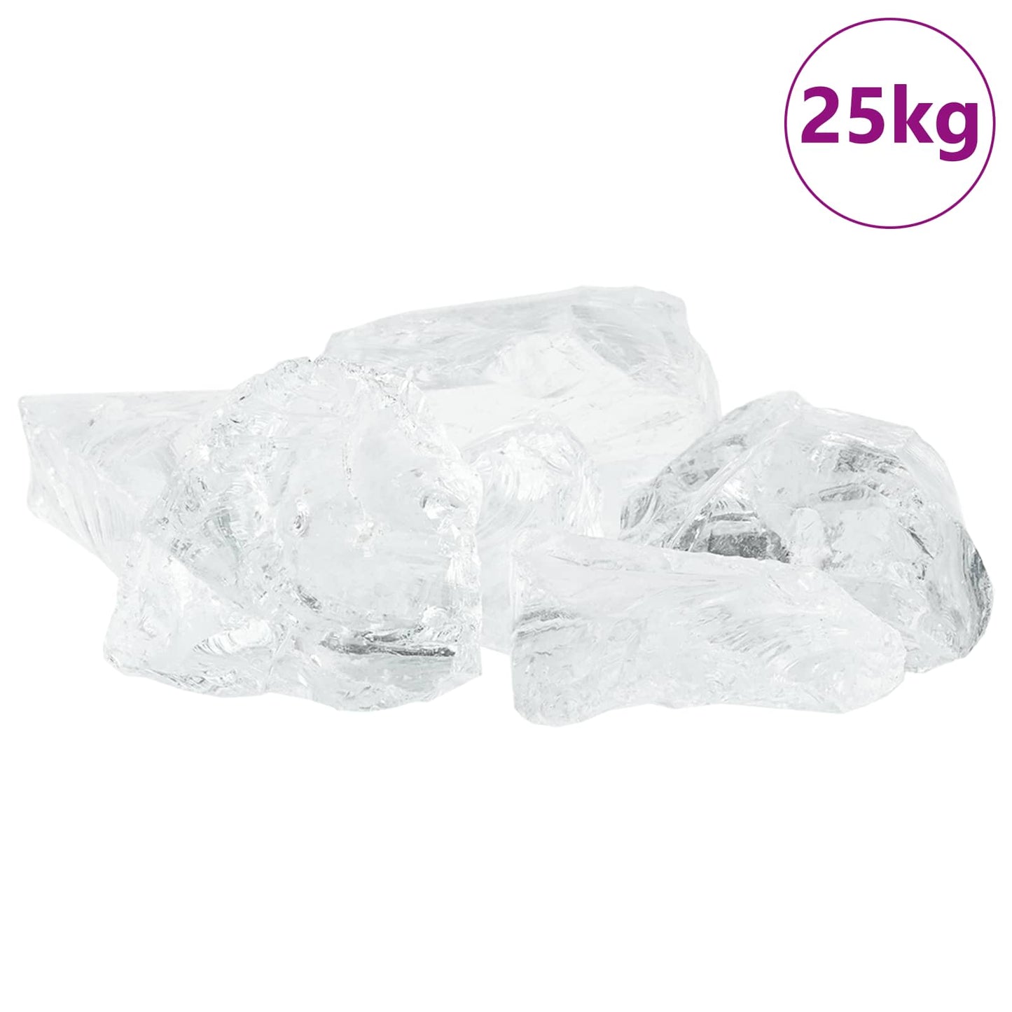 vidaXL Garden Stones White 12 cm Glass