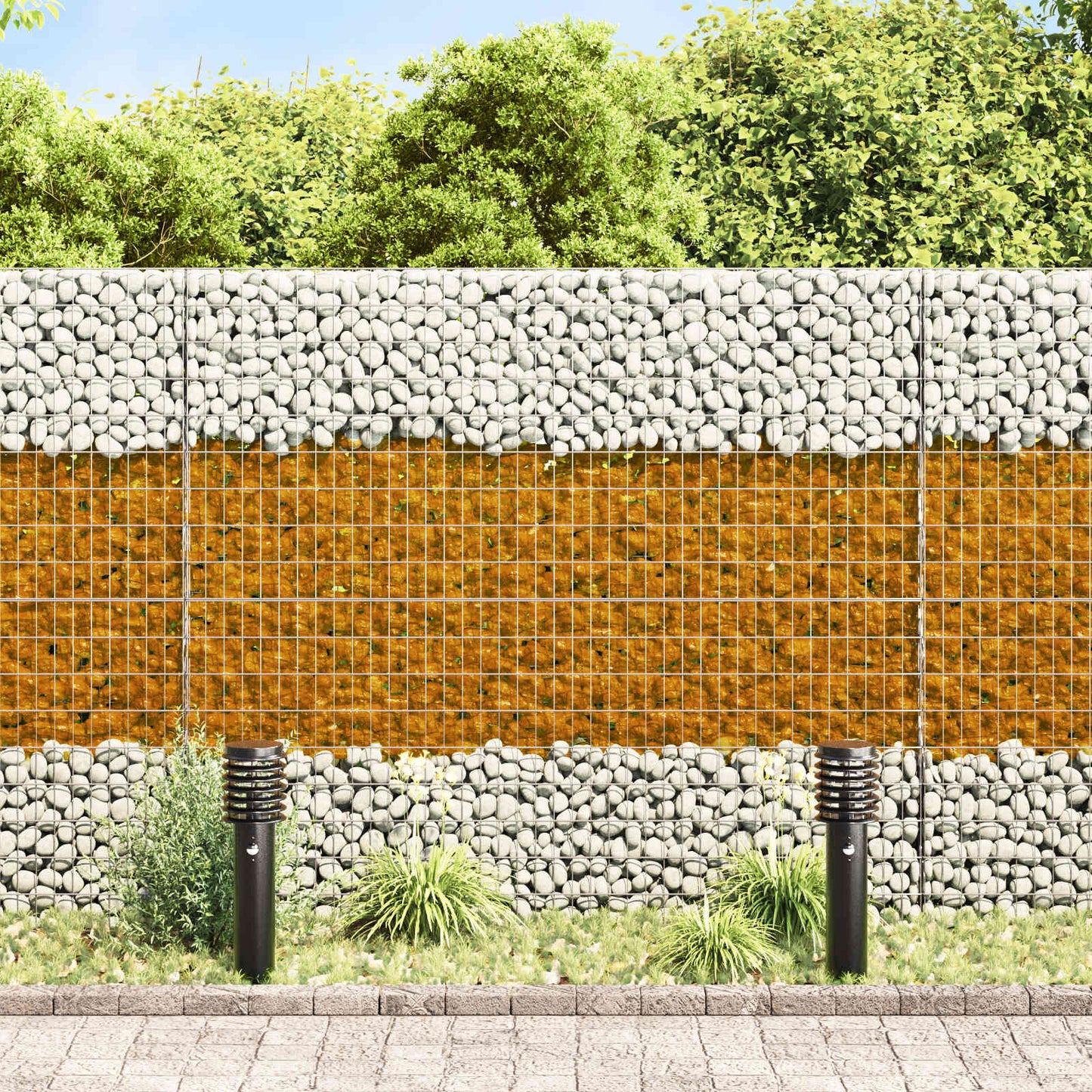 vidaXL Garden Stones Brown 12 cm Glass