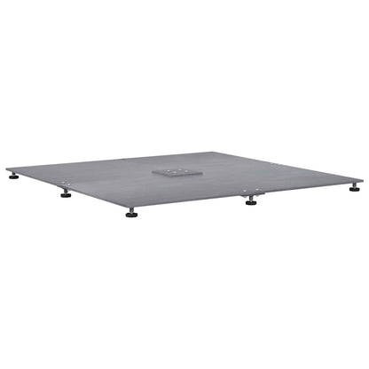 vidaXL Parasol Base Dark grey wood look 100 x 100 x 4 cm Steel