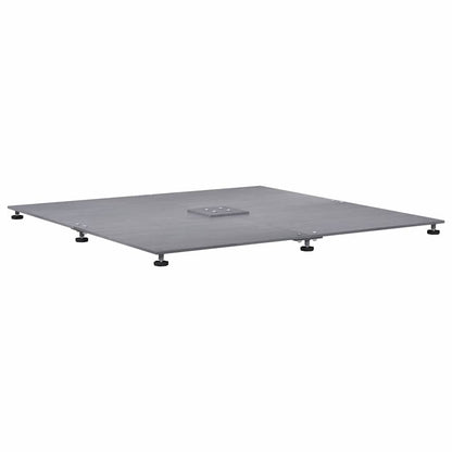 vidaXL Parasol Base Dark grey wood look 100 x 100 x 4 cm Steel