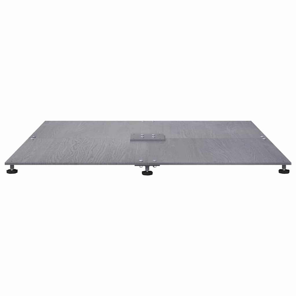 vidaXL Parasol Base Dark grey wood look 100 x 100 x 4 cm Steel
