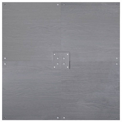 vidaXL Parasol Base Dark grey wood look 100 x 100 x 4 cm Steel