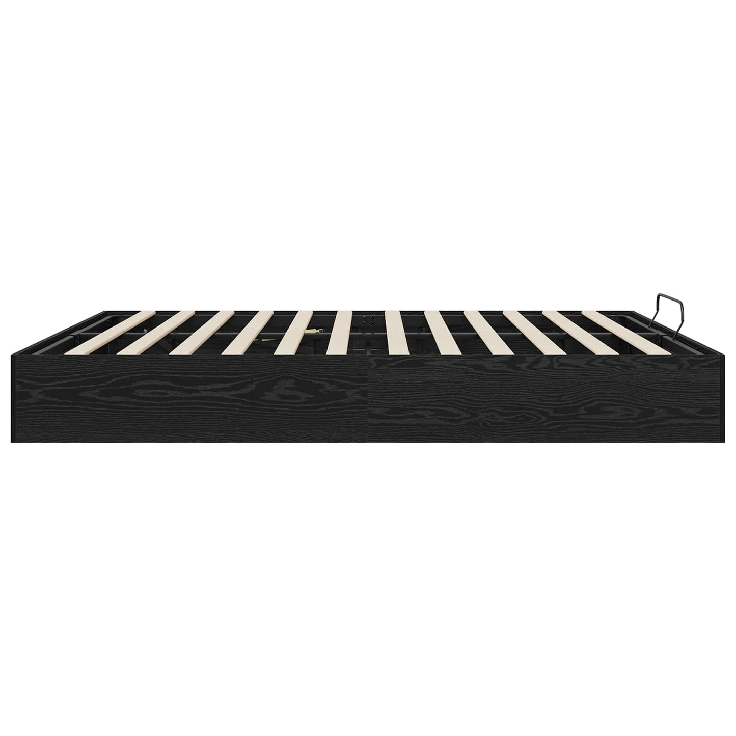 vidaXL Ottoman Bed Frame Black Oak 203 x 180 x 25 cm Engineered Wood
