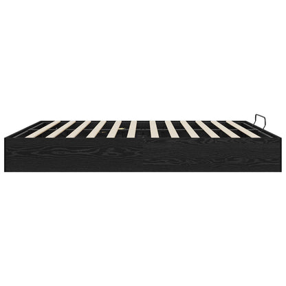 vidaXL Ottoman Bed Frame Black Oak 203 x 180 x 25 cm Engineered Wood