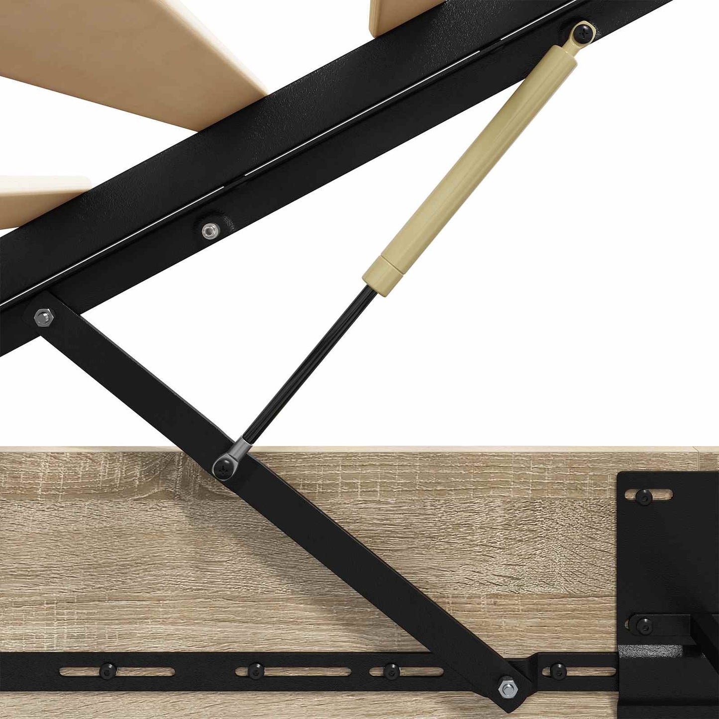 vidaXL Ottoman Bed Frame Sonoma Oak 203 x 180 x 25 cm Engineered Wood