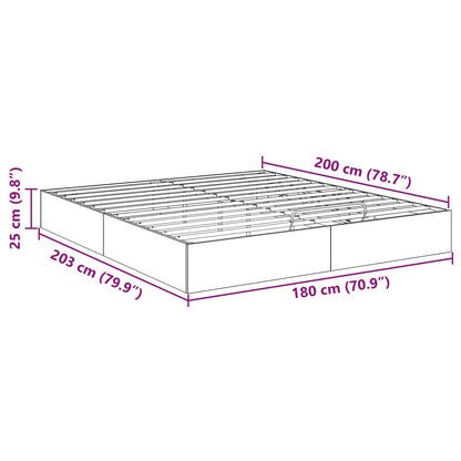 vidaXL Ottoman Bed Frame Concerte 203 x 180 x 25 cm Engineered Wood