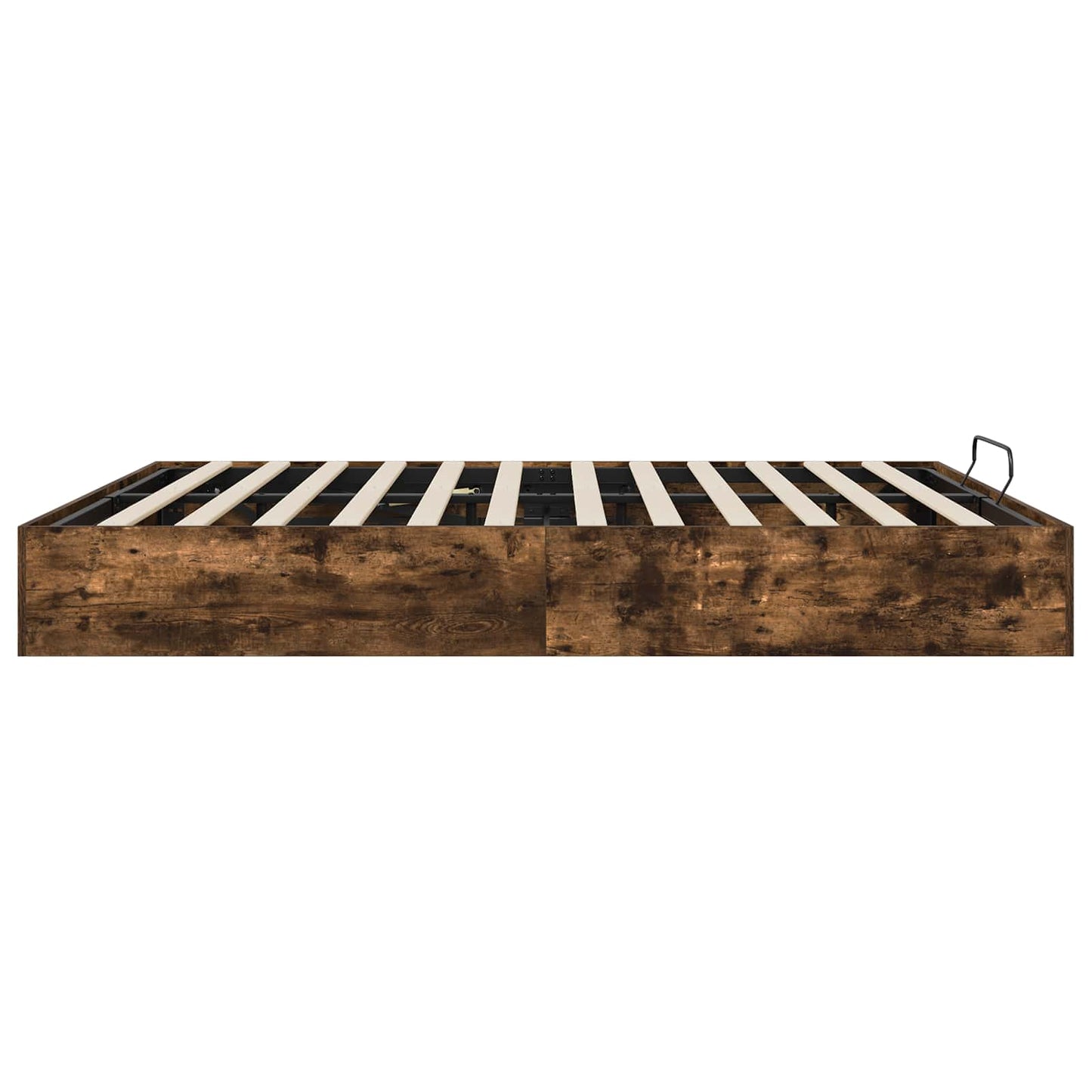 vidaXL Ottoman Bed Frame Smoked Oak 203 x 180 x 25 cm Engineered Wood