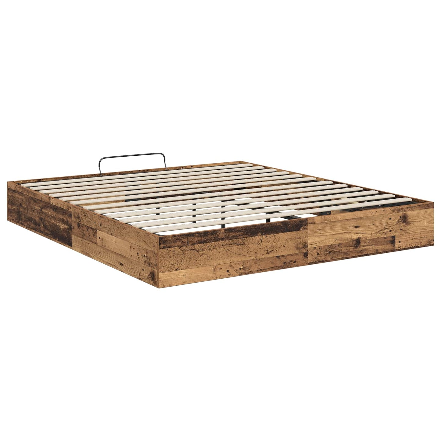 vidaXL Ottoman Bed Frame Old Wood 203 x 180 x 25 cm Engineered Wood