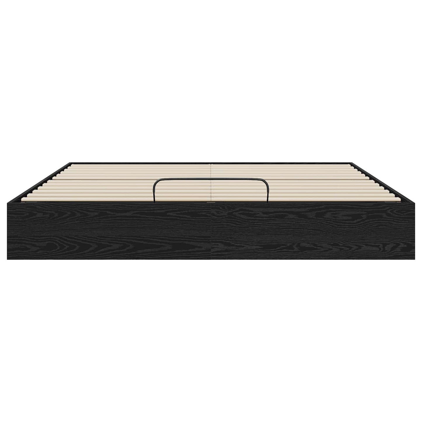 vidaXL Ottoman Bed Frame Black Oak 203 x 160 x 25 cm Engineered Wood