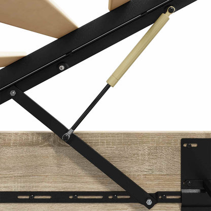vidaXL Ottoman Bed Frame Sonoma Oak 203 x 160 x 25 cm Engineered Wood