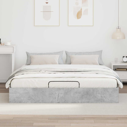vidaXL Ottoman Bed Frame with Storage Concrete Grey 203 x 160 x 25 cm