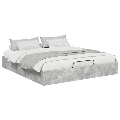 vidaXL Ottoman Bed Frame with Storage Concrete Grey 203 x 160 x 25 cm
