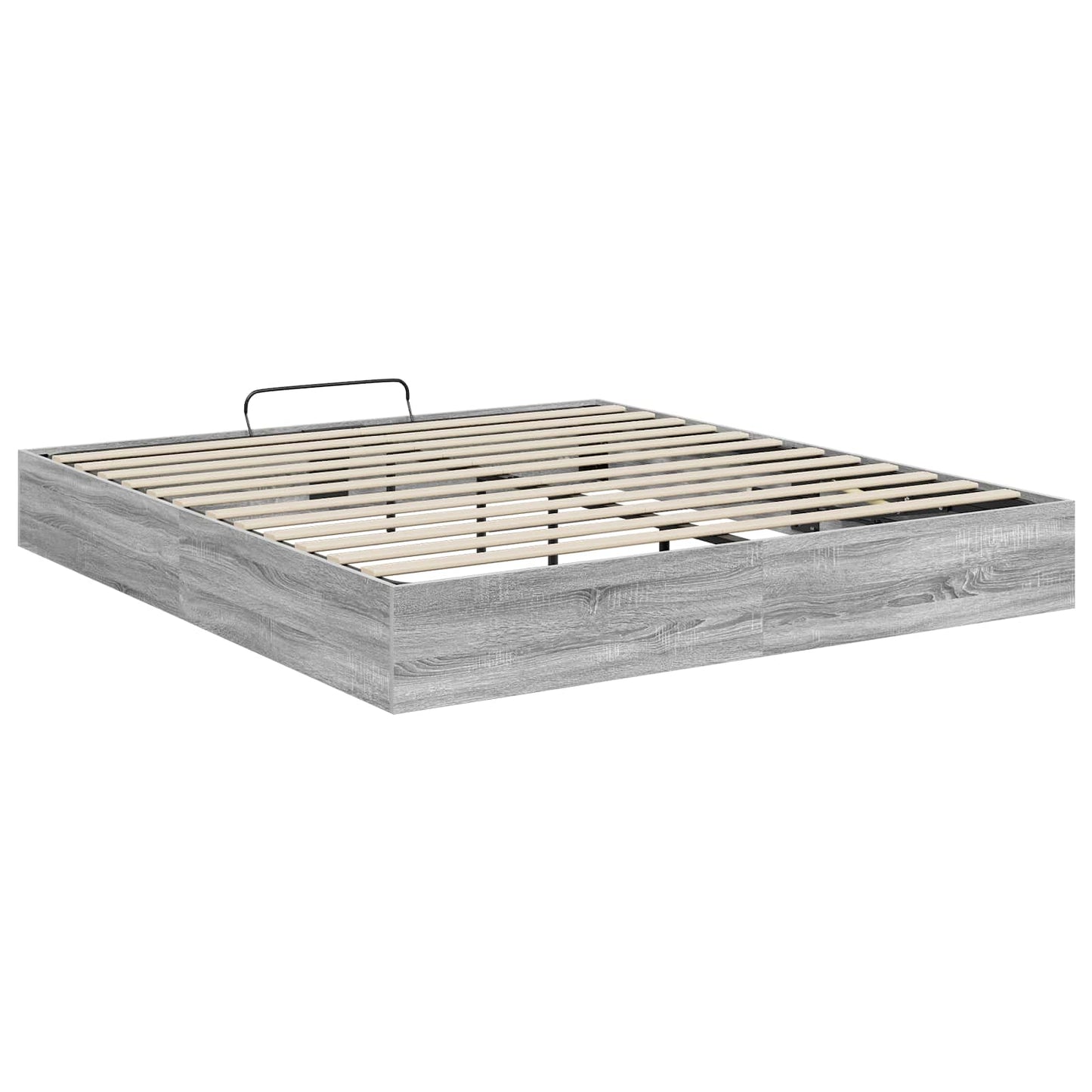 vidaXL Ottoman Bed Frame Grey Sonoma 203 x 160 x 25 cm Engineered Wood