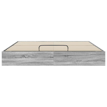 vidaXL Ottoman Bed Frame Grey Sonoma 203 x 160 x 25 cm Engineered Wood