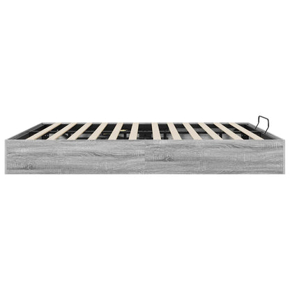 vidaXL Ottoman Bed Frame Grey Sonoma 203 x 160 x 25 cm Engineered Wood