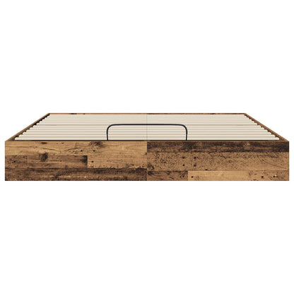 vidaXL Ottoman Bed Frame Old Wood 160 x 200 cm Engineered Wood