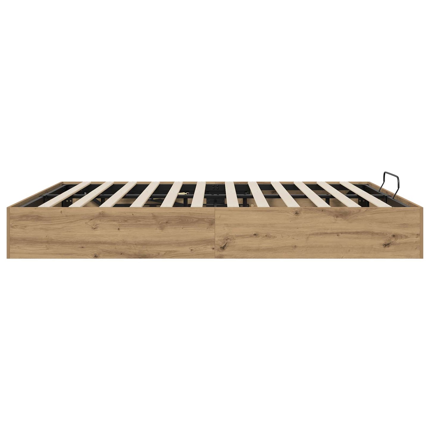 vidaXL Ottoman Bed Frame with Storage Artisian Oak 203 x 160 x 25 cm