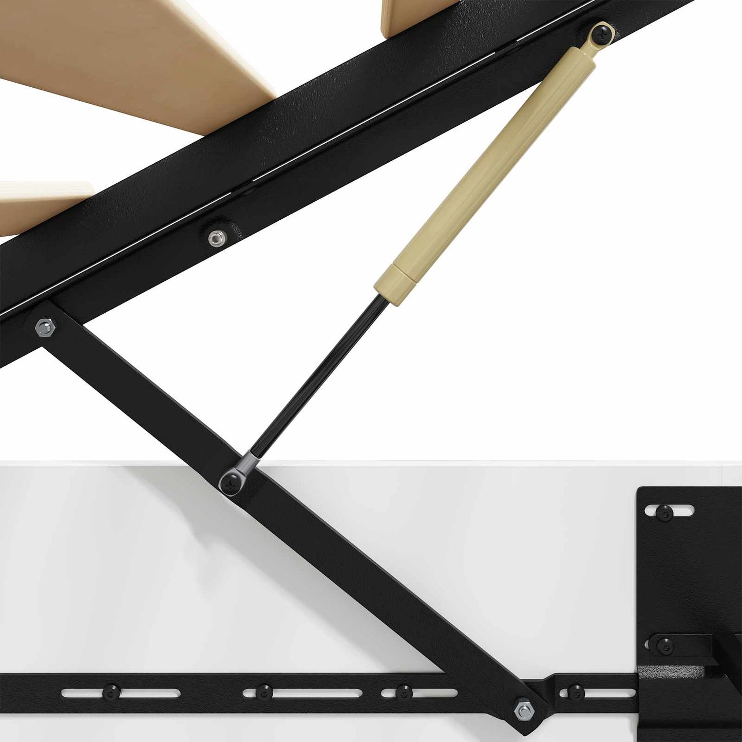 vidaXL Ottoman Bed Frame White 203 x 140 x 25 cm Engineered Wood