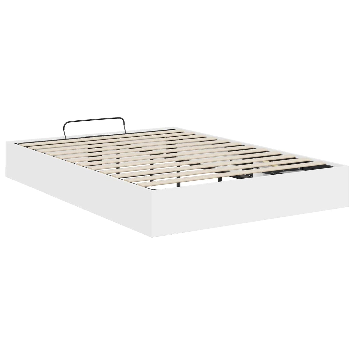 vidaXL Ottoman Bed Frame White 203 x 140 x 25 cm Engineered Wood
