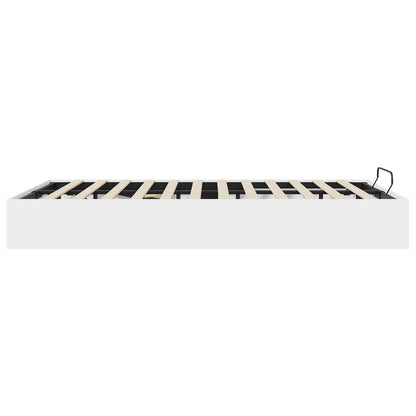 vidaXL Ottoman Bed Frame White 203 x 140 x 25 cm Engineered Wood