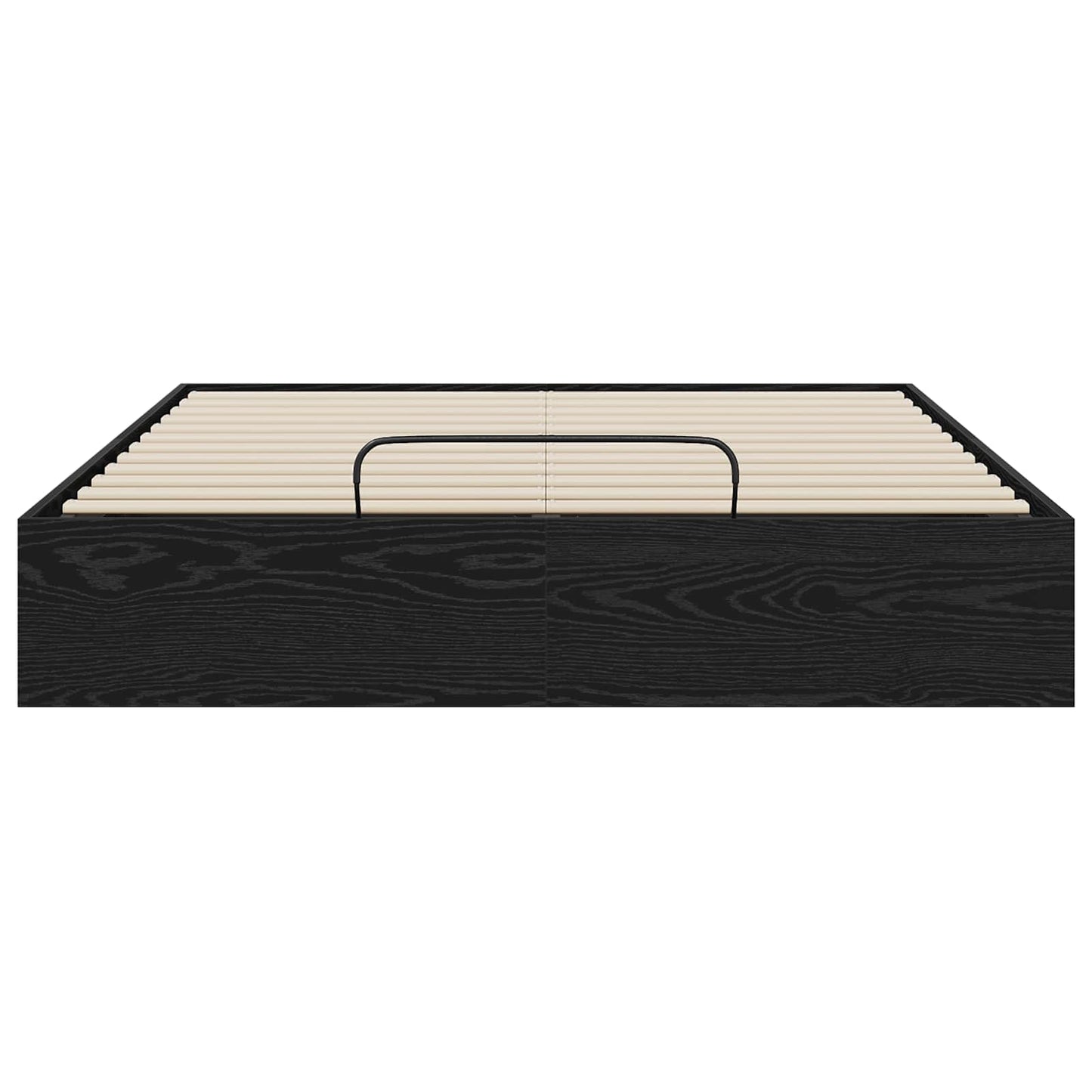 vidaXL Ottoman Bed Frame Black Oak 203 x 140 x 25 cm Engineered Wood