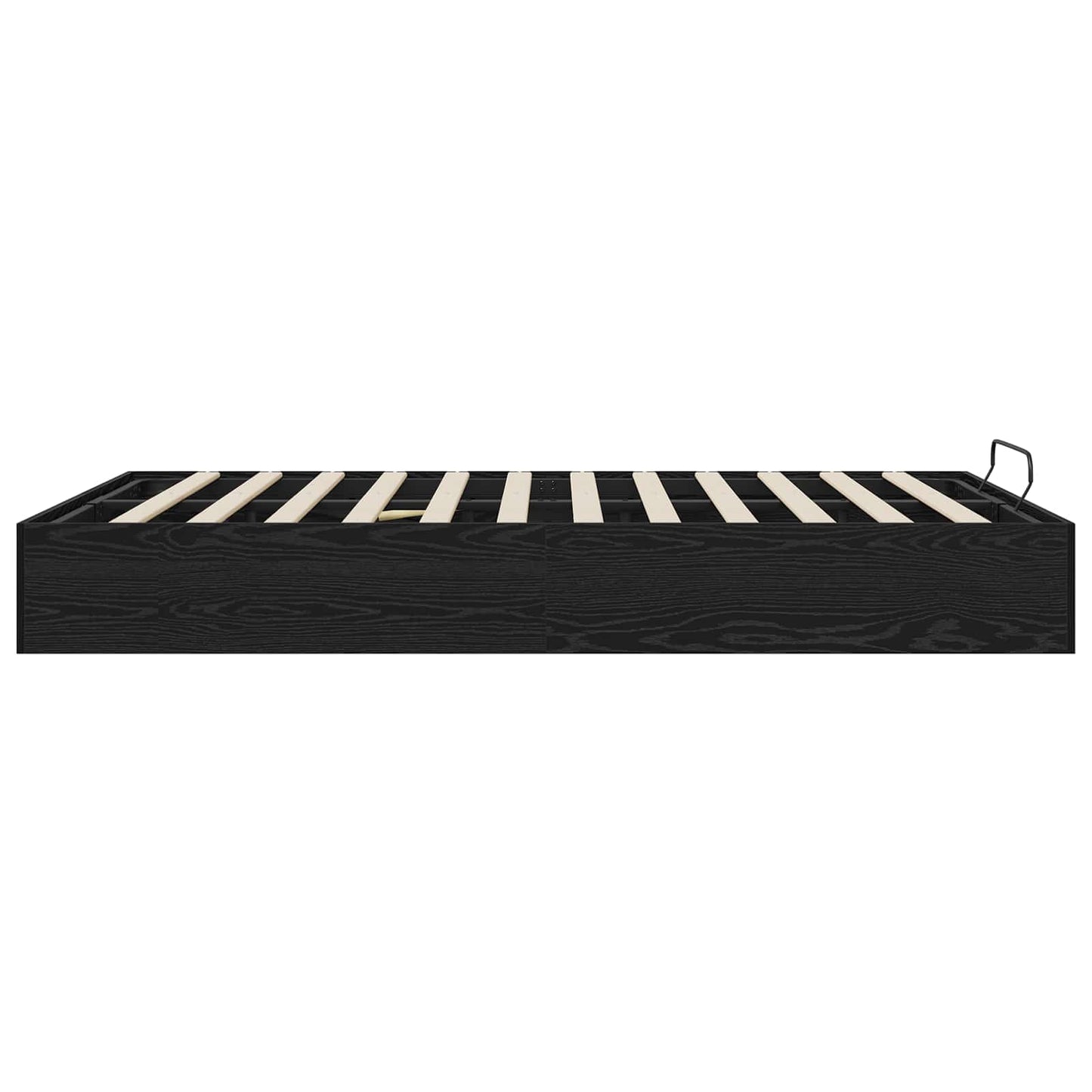 vidaXL Ottoman Bed Frame Black Oak 203 x 140 x 25 cm Engineered Wood