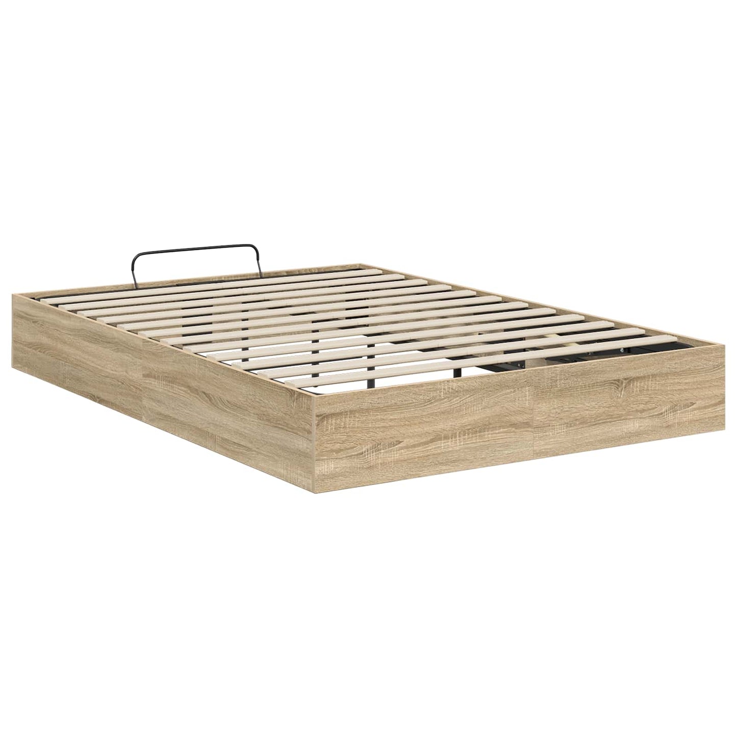 vidaXL Ottoman Bed Frame Sonoma Oak 203 x 140 x 25 cm Engineered Wood