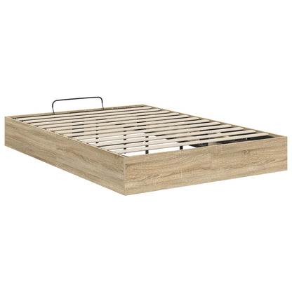 vidaXL Ottoman Bed Frame Sonoma Oak 203 x 140 x 25 cm Engineered Wood
