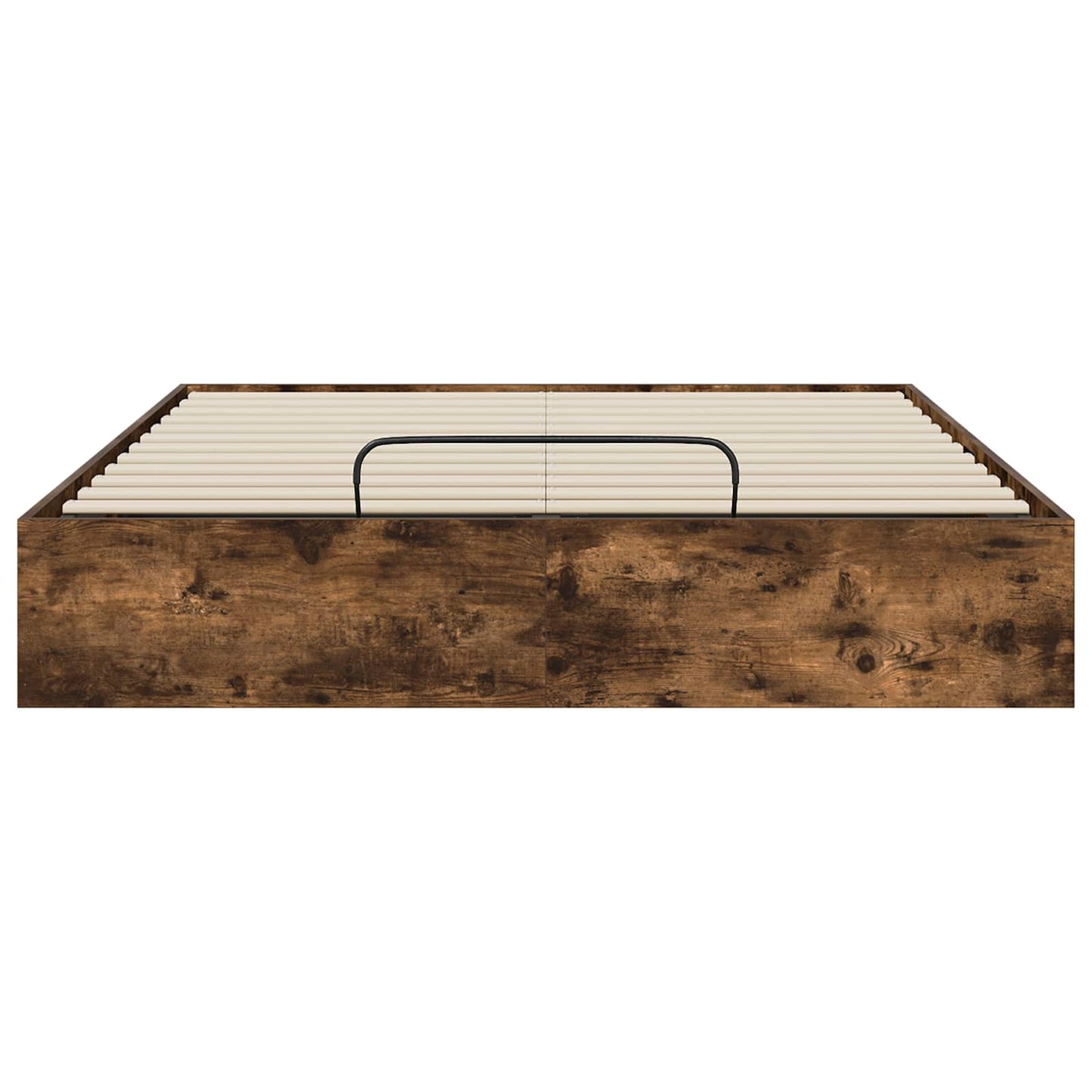 vidaXL Ottoman Bed Frame Smoked Oak 203 x 140 x 25 cm Engineered Wood