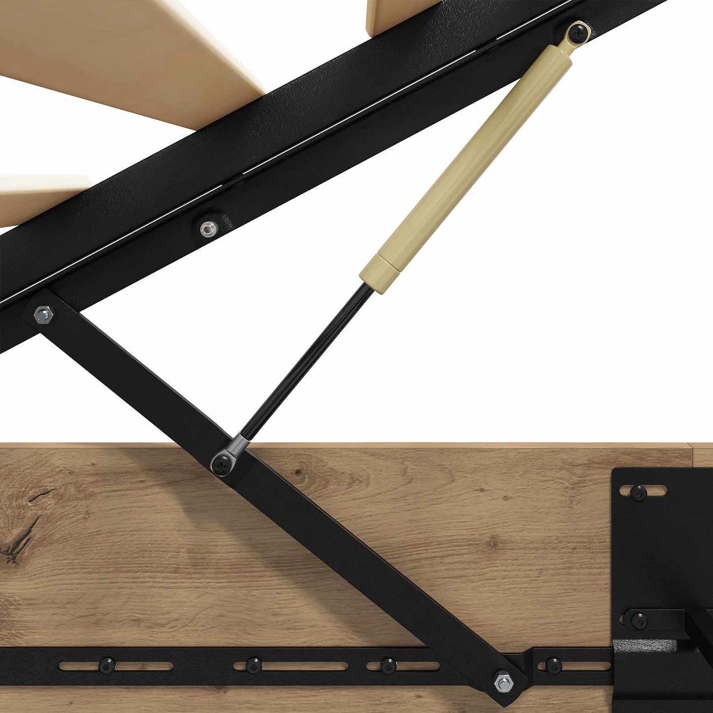 vidaXL Ottoman Bed Frame Artisan Oak 203 x 140 x 25 cm Engineered Wood