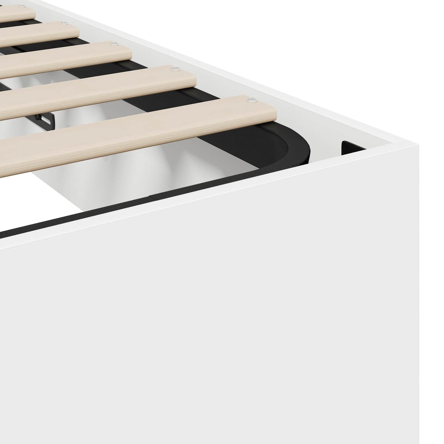 vidaXL Ottoman Bed Frame White 203 x 120 x 25 cm Engineered Wood