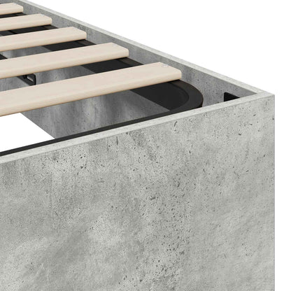vidaXL Ottoman Bed Frame Concrete Grey 120 x 200 cm Engineered Wood
