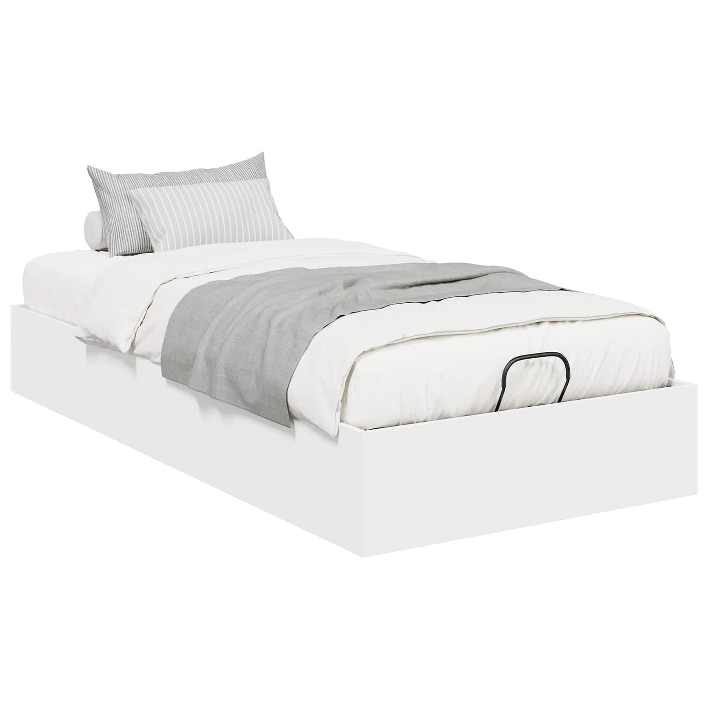 vidaXL Ottoman Bed Frame White 203 x 90 x 25 cm Engineered Wood