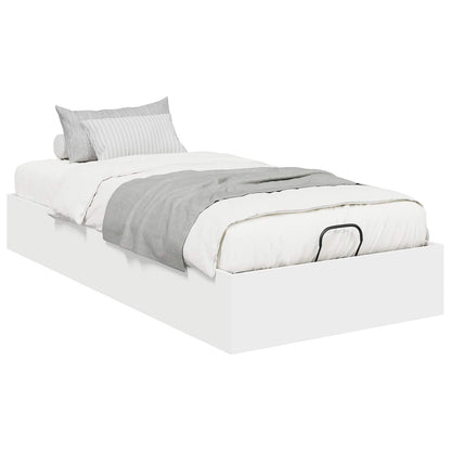 vidaXL Ottoman Bed Frame White 203 x 90 x 25 cm Engineered Wood