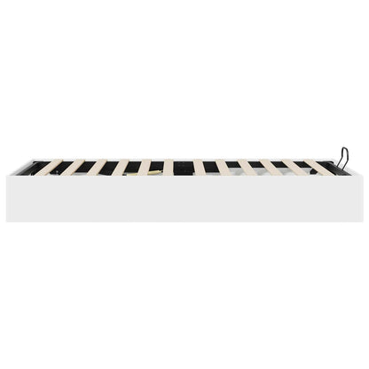 vidaXL Ottoman Bed Frame White 203 x 90 x 25 cm Engineered Wood