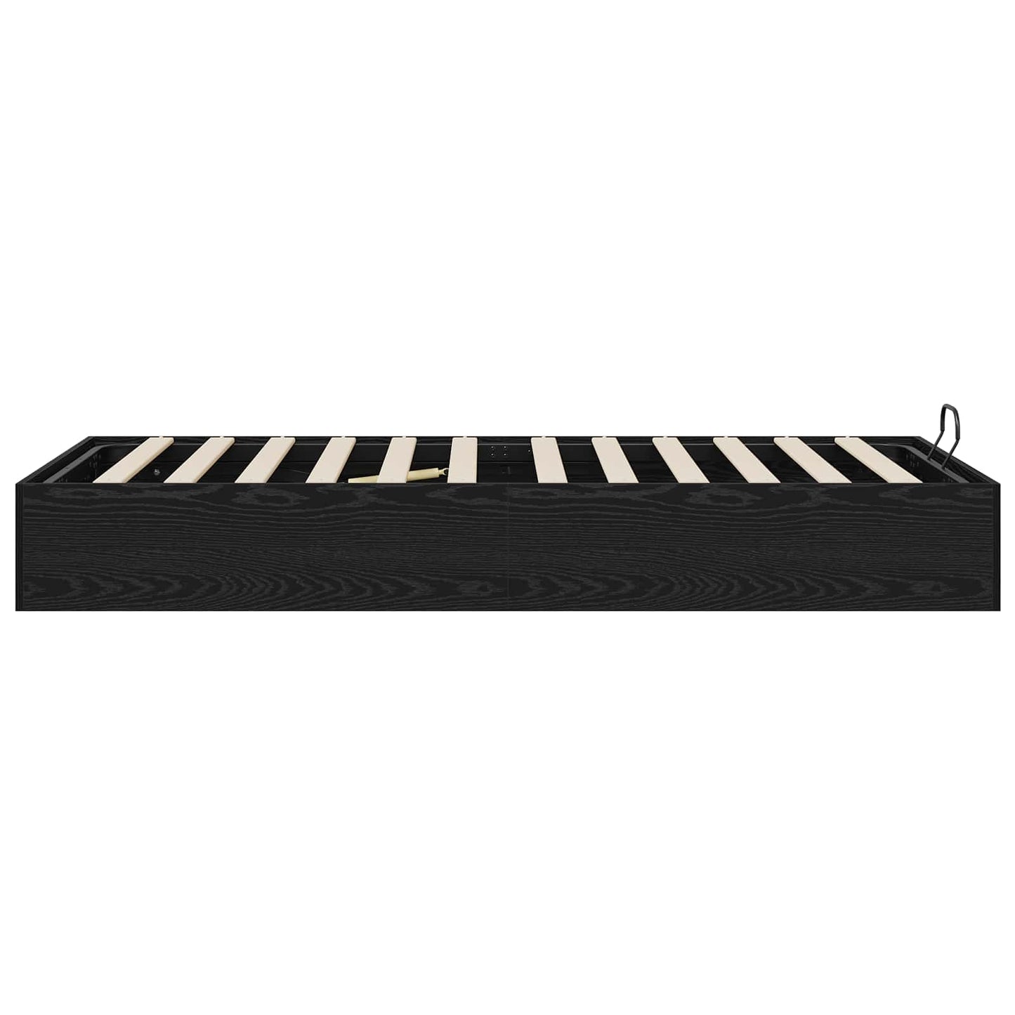 vidaXL Ottoman Bed Frame Black Oak 203 x 90 x 25 cm Engineered Wood