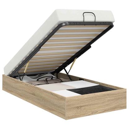 vidaXL Ottoman Bed Frame Sonoma Oak 203 x 90 x 25 cm Engineered Wood